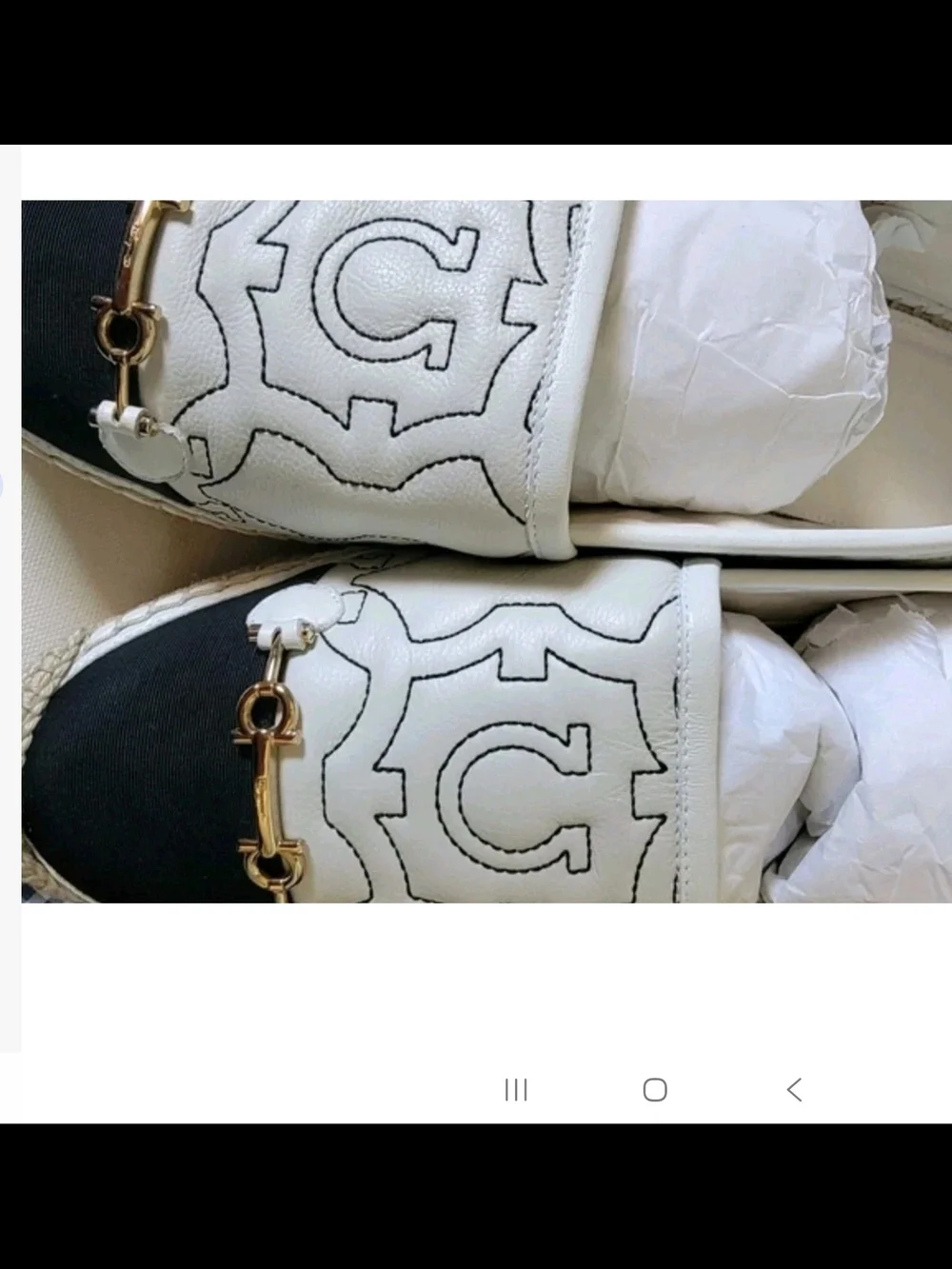 Salvatore FERRAGAMO Kim Gal White Leather Bianco Espadrilles Size 8.5 NWB